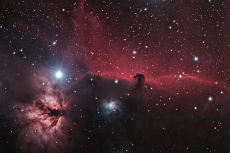 Alnitak, the Horsehead and Flame nebulae (in Explore 21 Feb 2021)